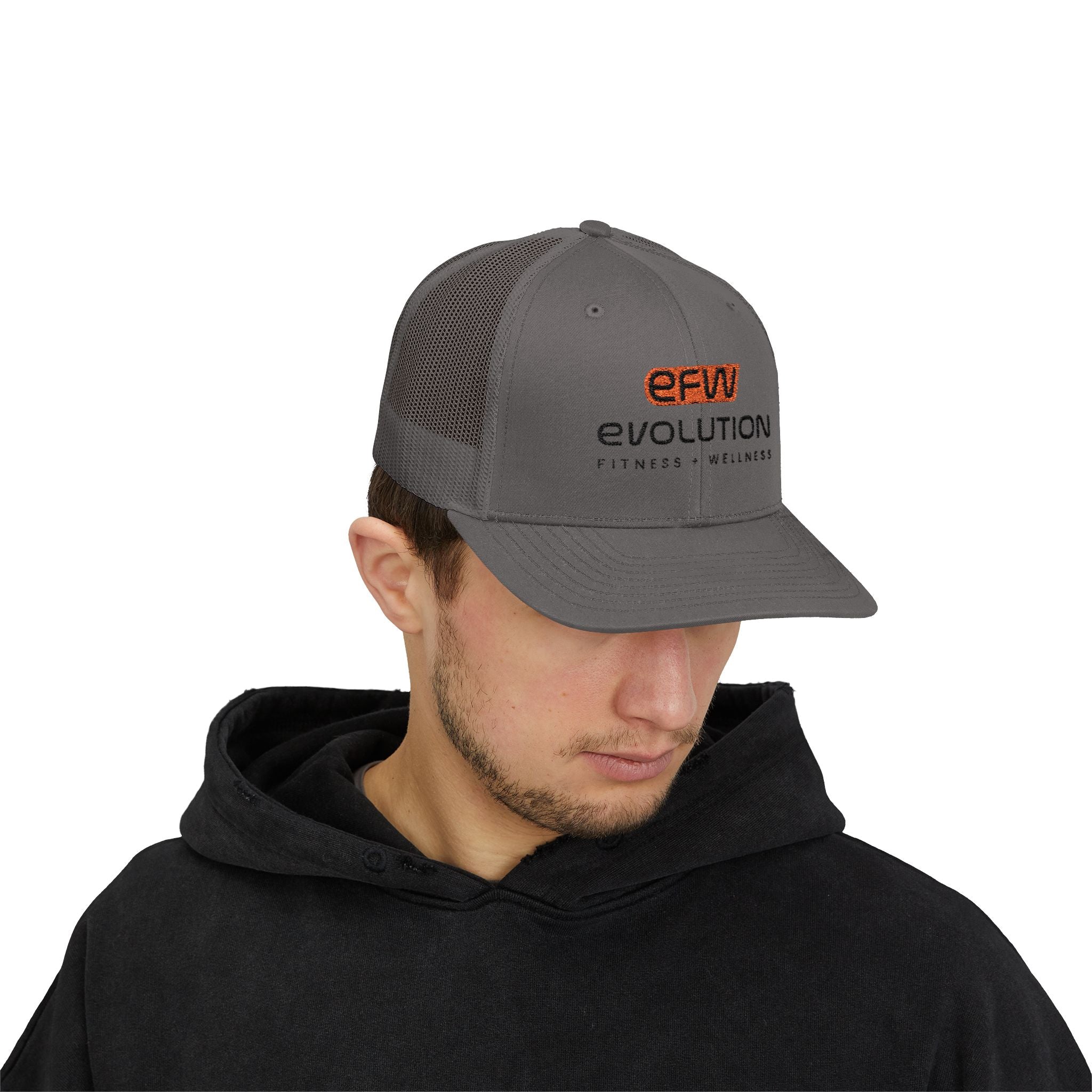Snapback Trucker Cap black logo