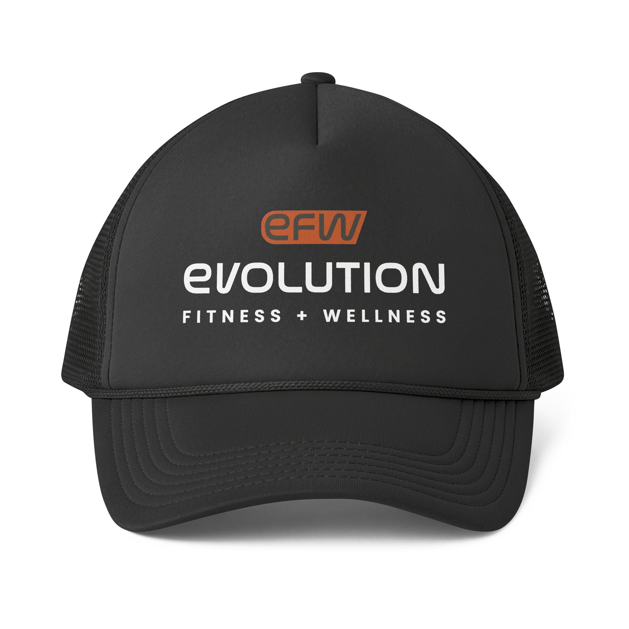 Foam Mesh-Back Trucker Cap white logo