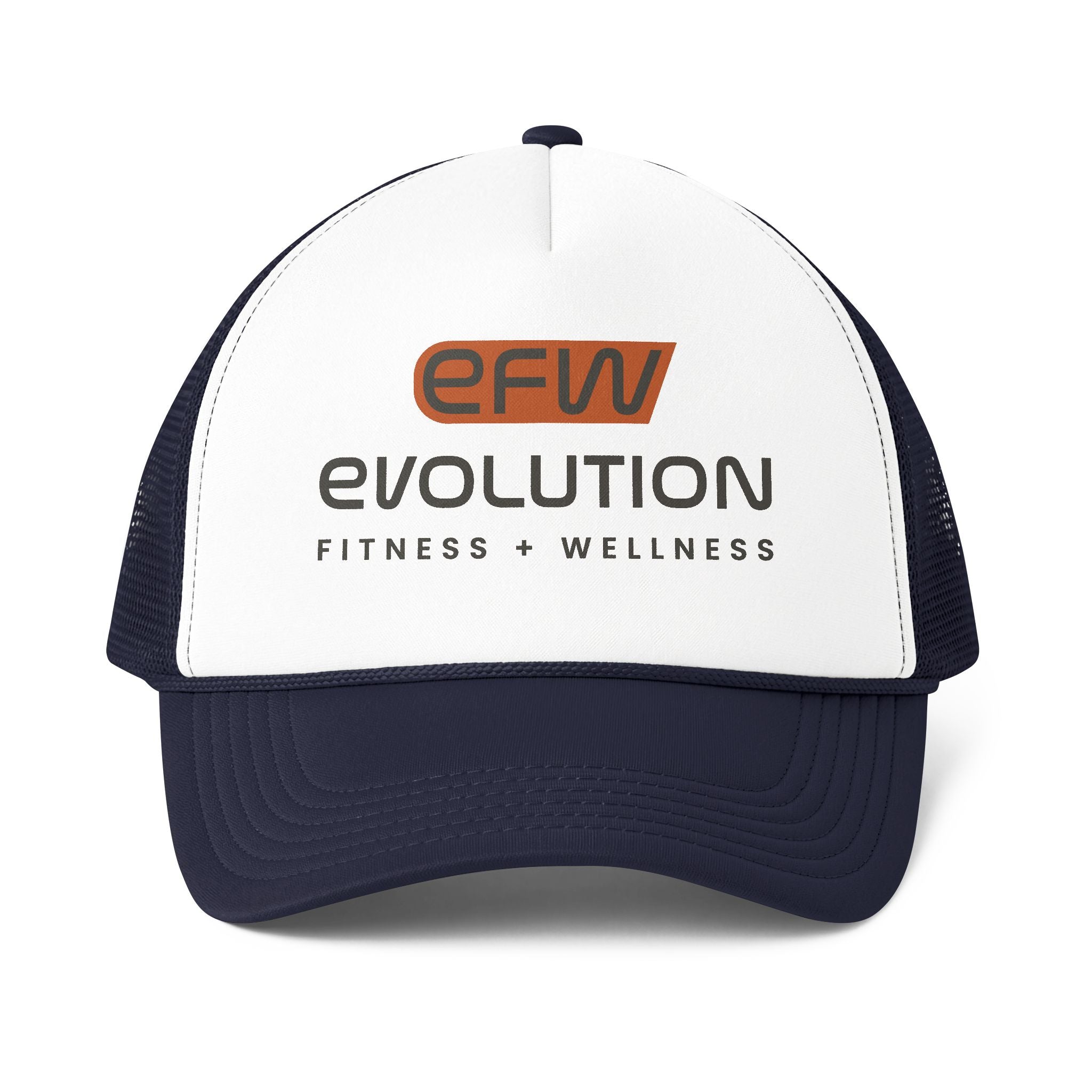 EFW Foam Mesh-Back Trucker Cap — Black Logo