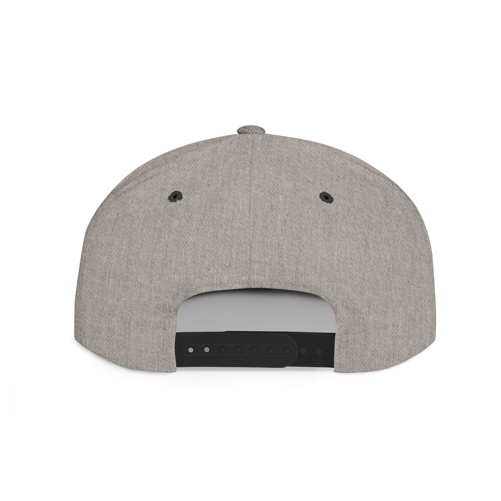 Flat Bill Snapback white logo
