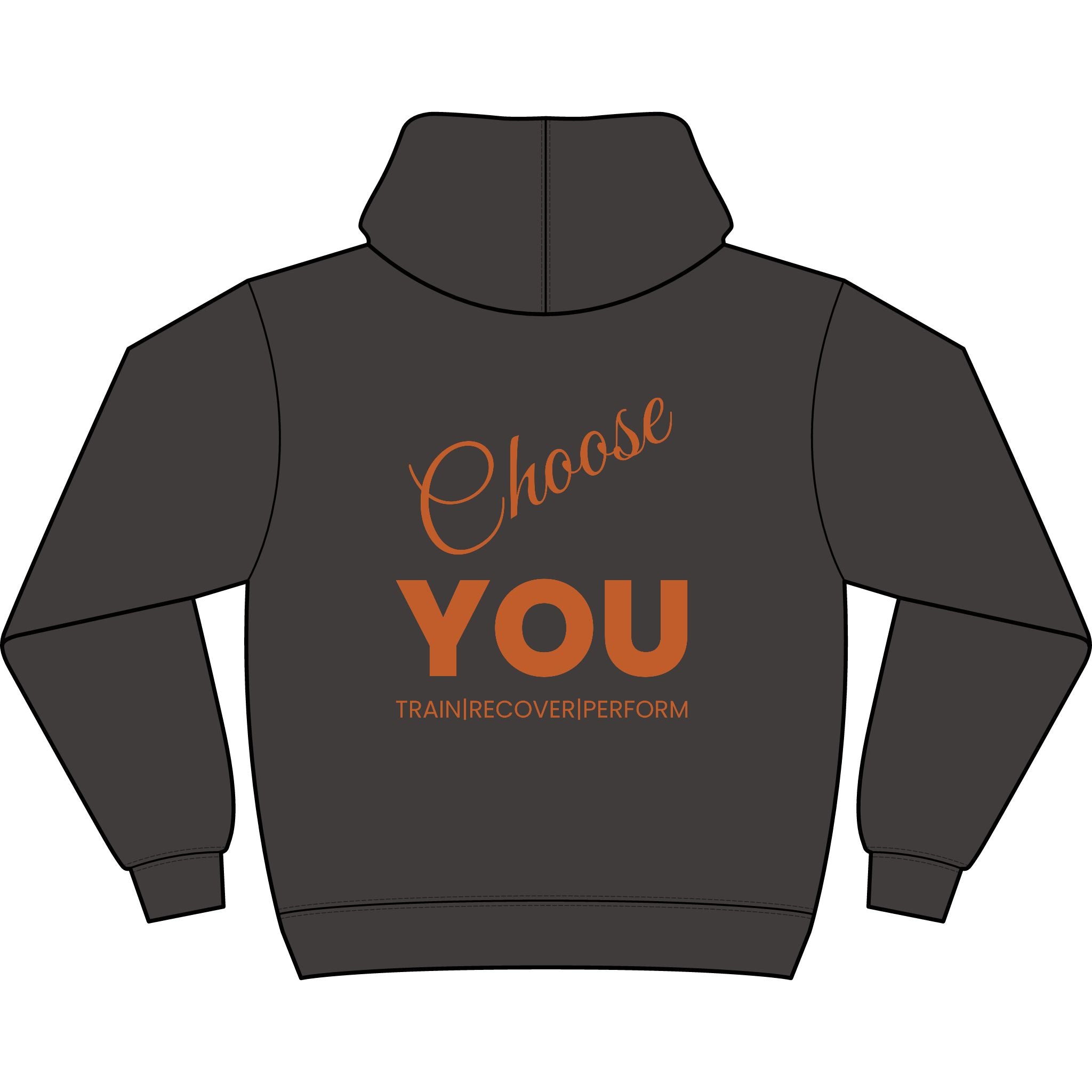 Choose YOU Men's Box Hoodie white logo