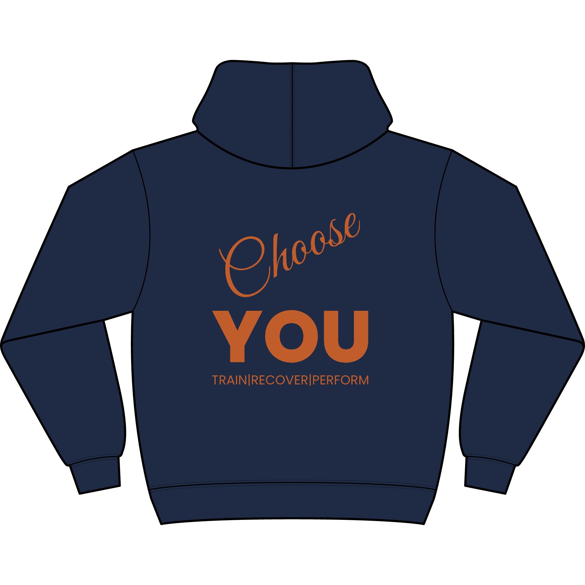 Choose YOU Men's Box Hoodie white logo