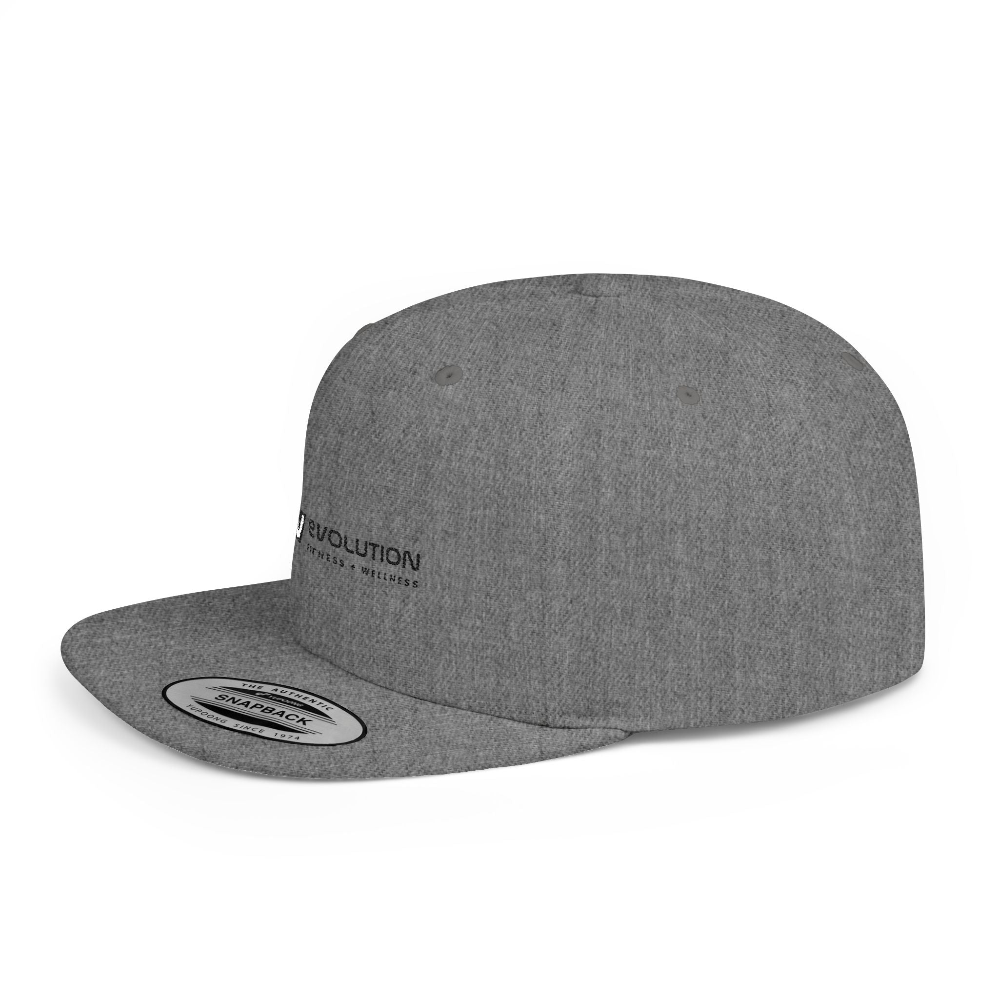Flat Bill Snapback black logo