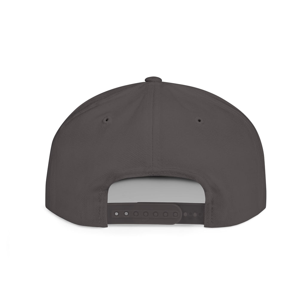 Flat Bill Snapback white logo