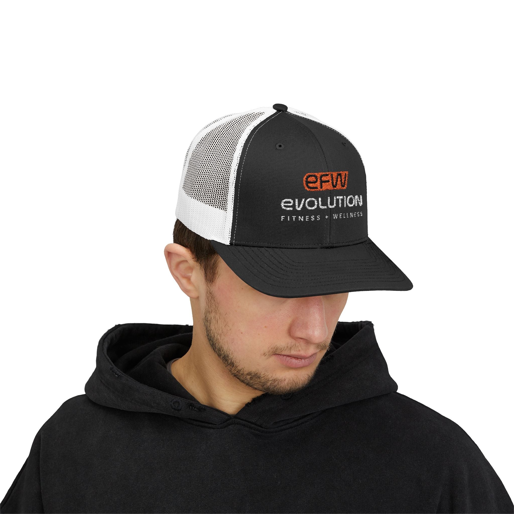 Snapback Trucker Cap white logo