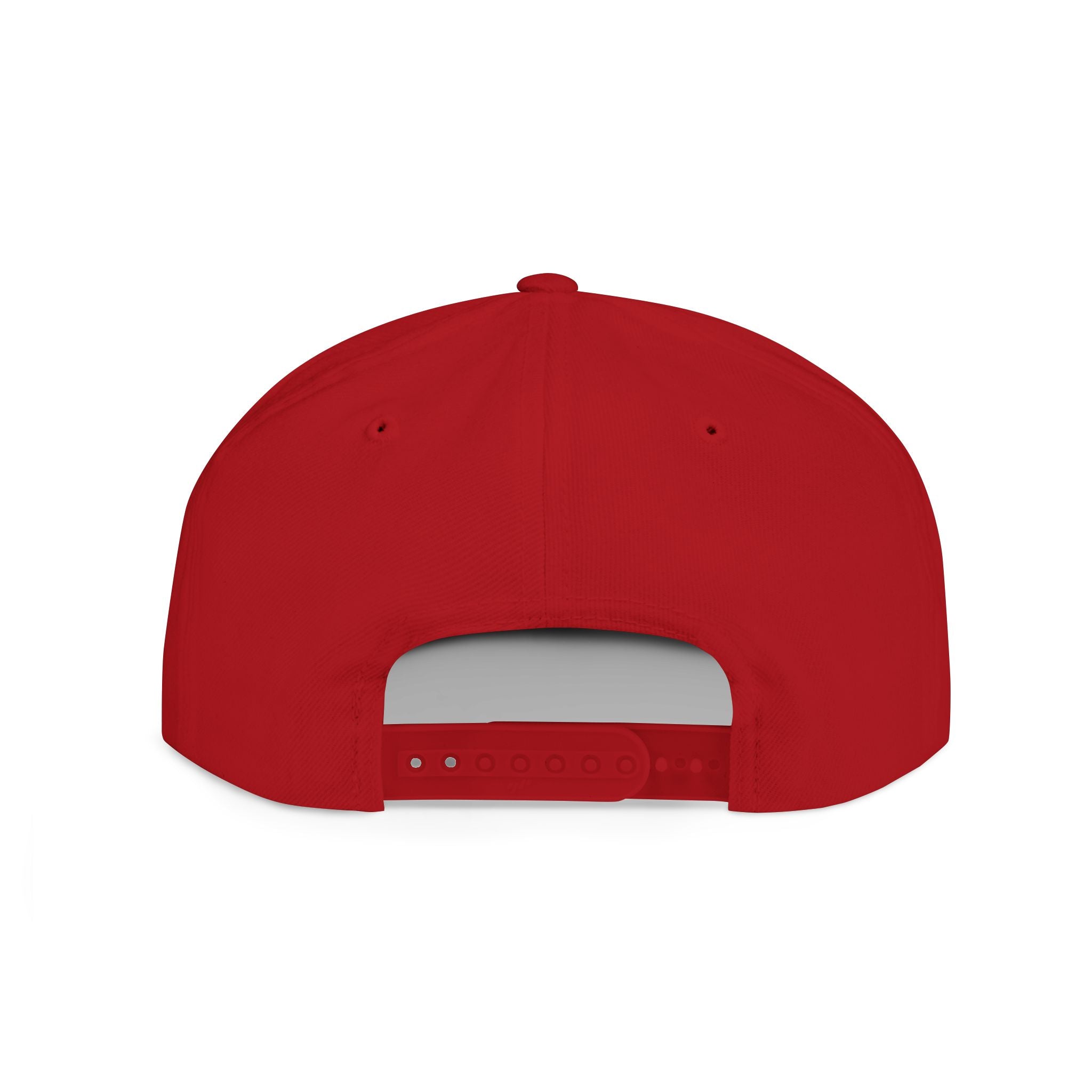 Flat Bill Snapback white logo