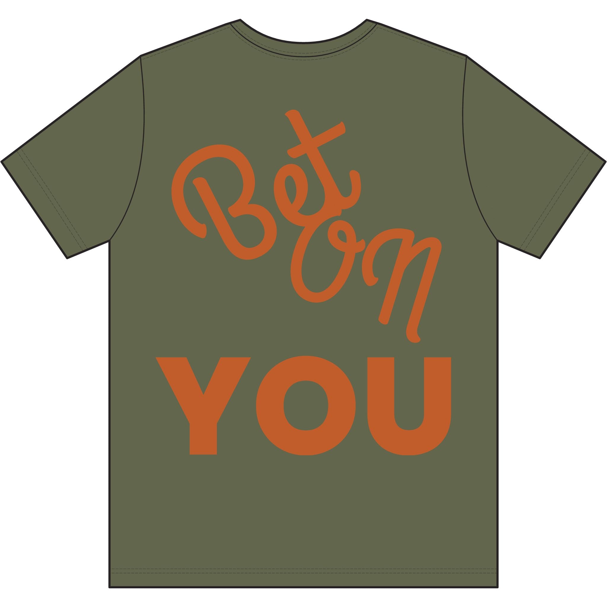 Bet On YOU Dri-Power 100% Polyester T-Shirt white logo