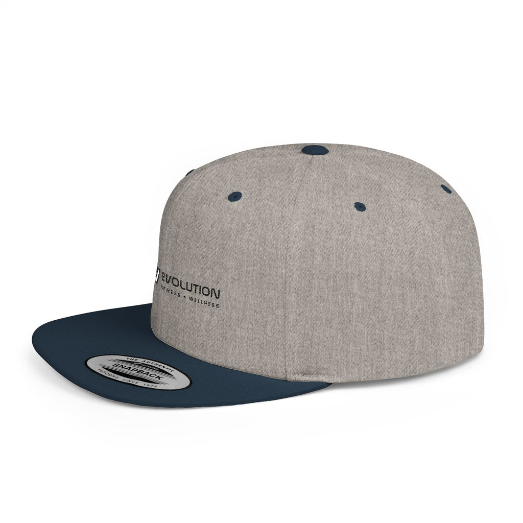 Flat Bill Snapback black logo