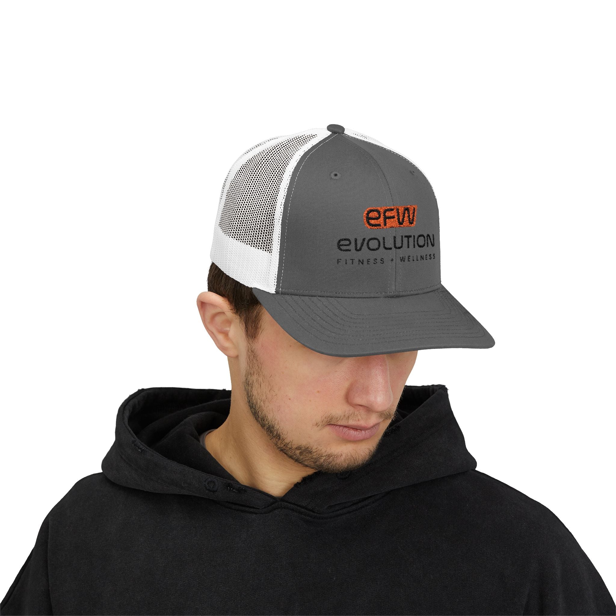 Snapback Trucker Cap black logo