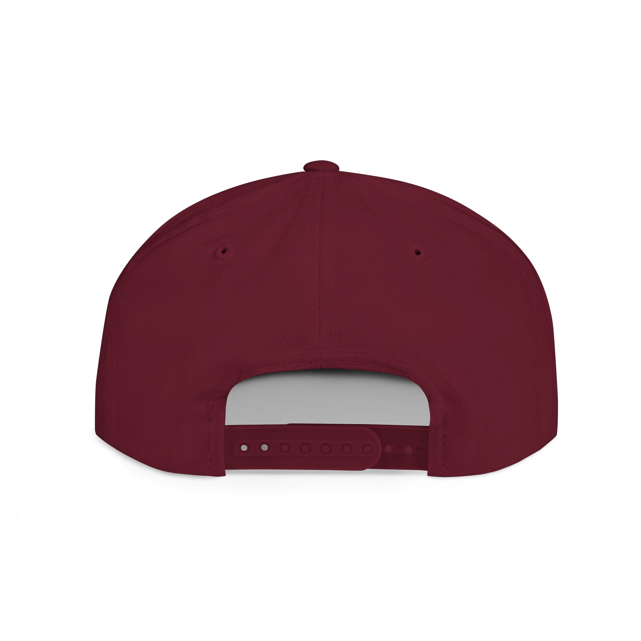 Flat Bill Snapback white logo