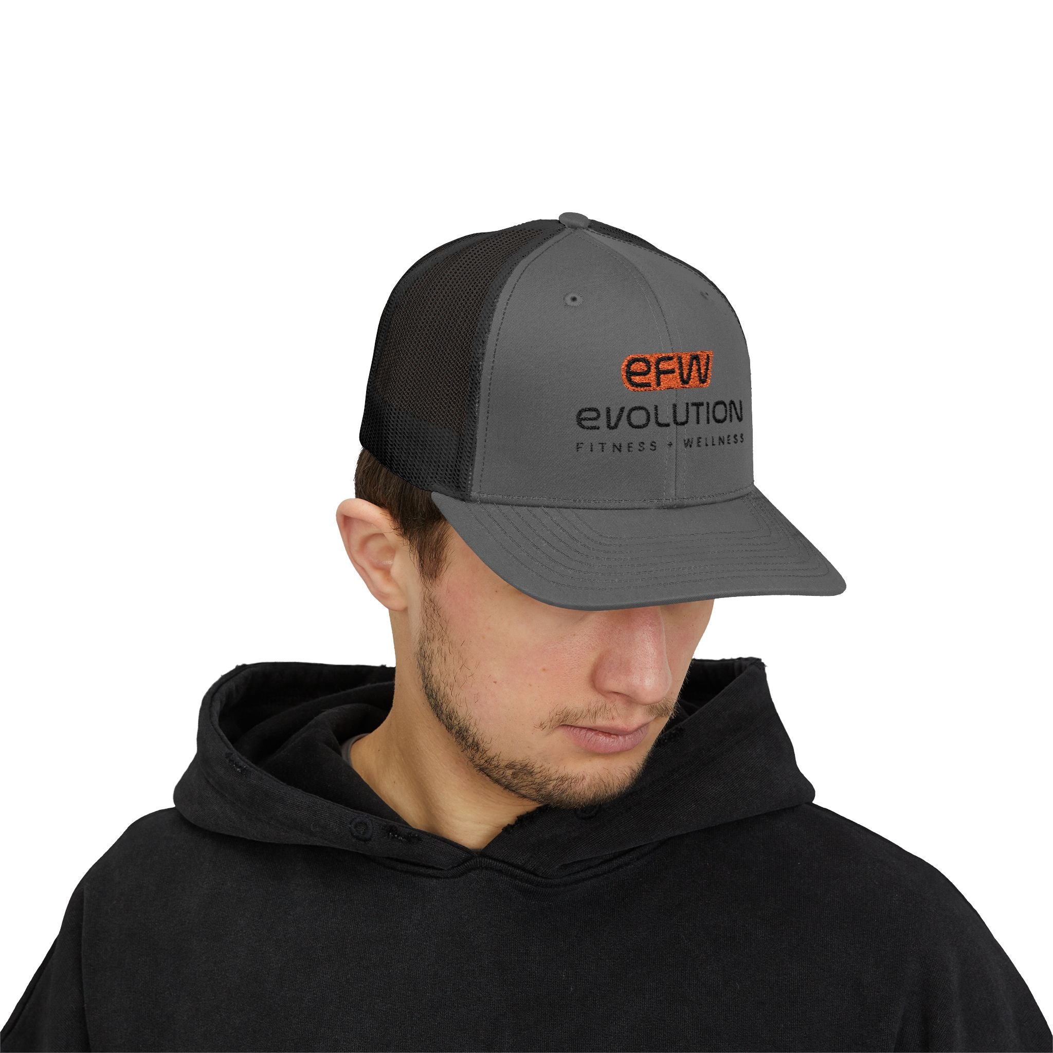 Snapback Trucker Cap black logo
