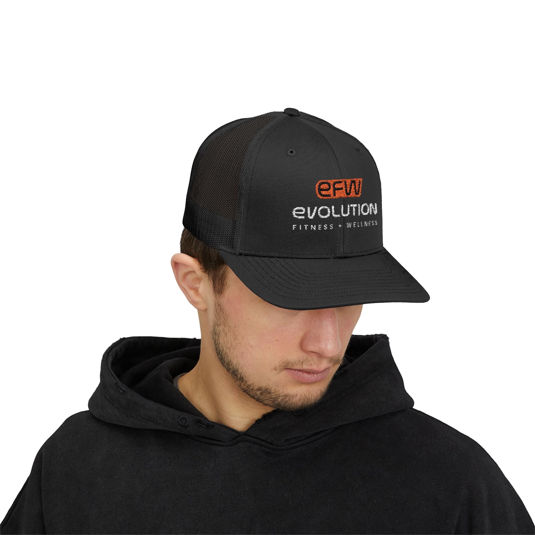 Snapback Trucker Cap white logo