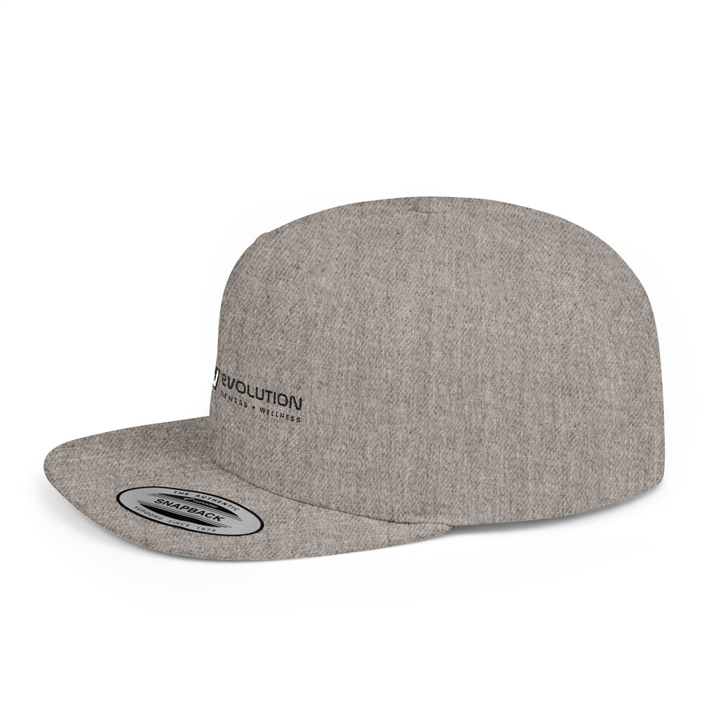 Flat Bill Snapback black logo