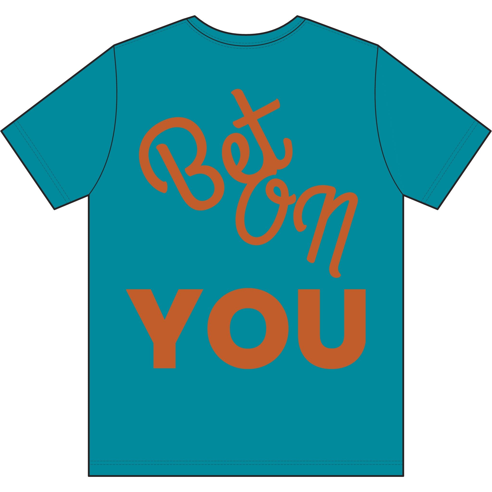 Bet On YOU Dri-Power 100% Polyester T-Shirt black logo