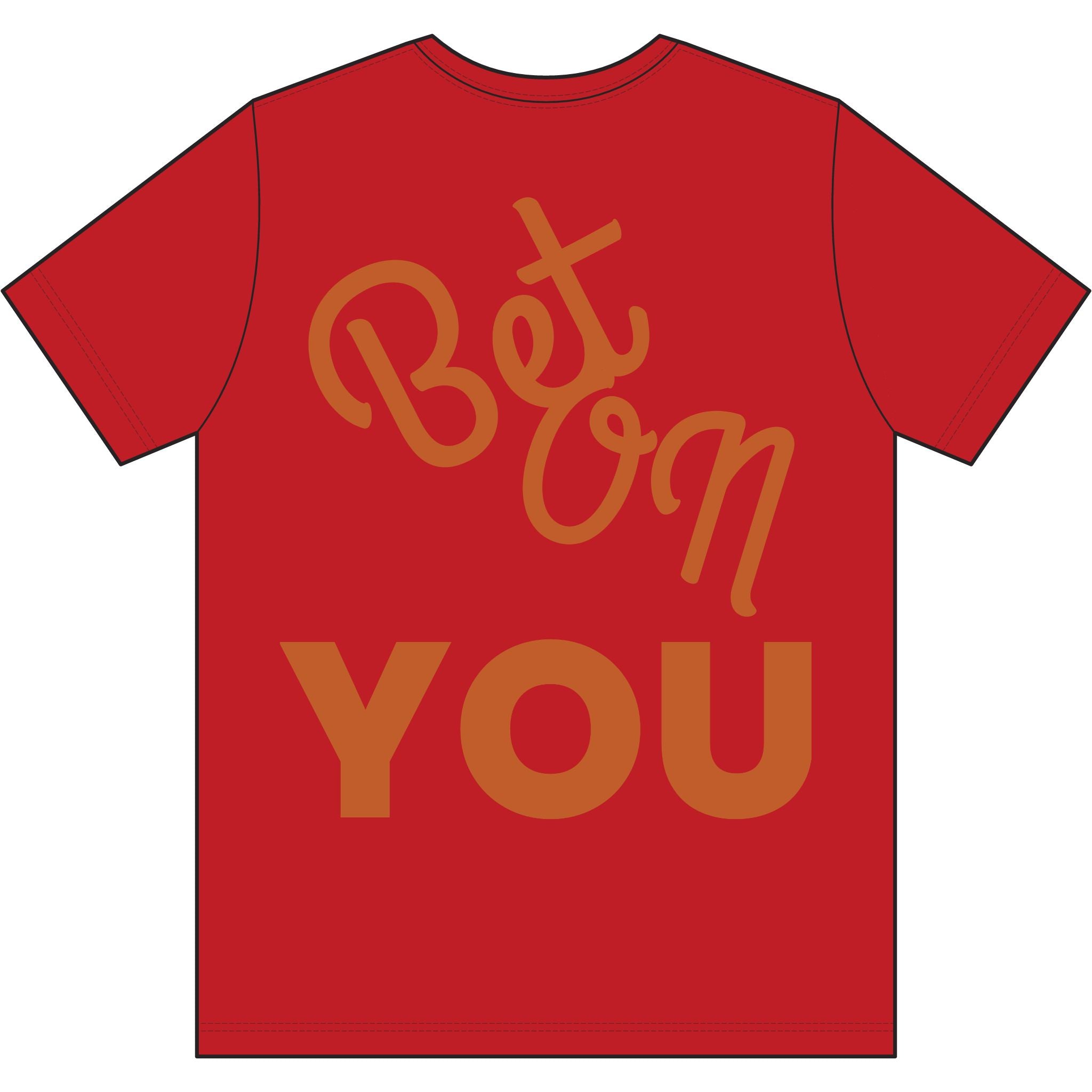 Bet On YOU Dri-Power 100% Polyester T-Shirt black logo