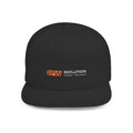 Flat Bill Snapback white logo