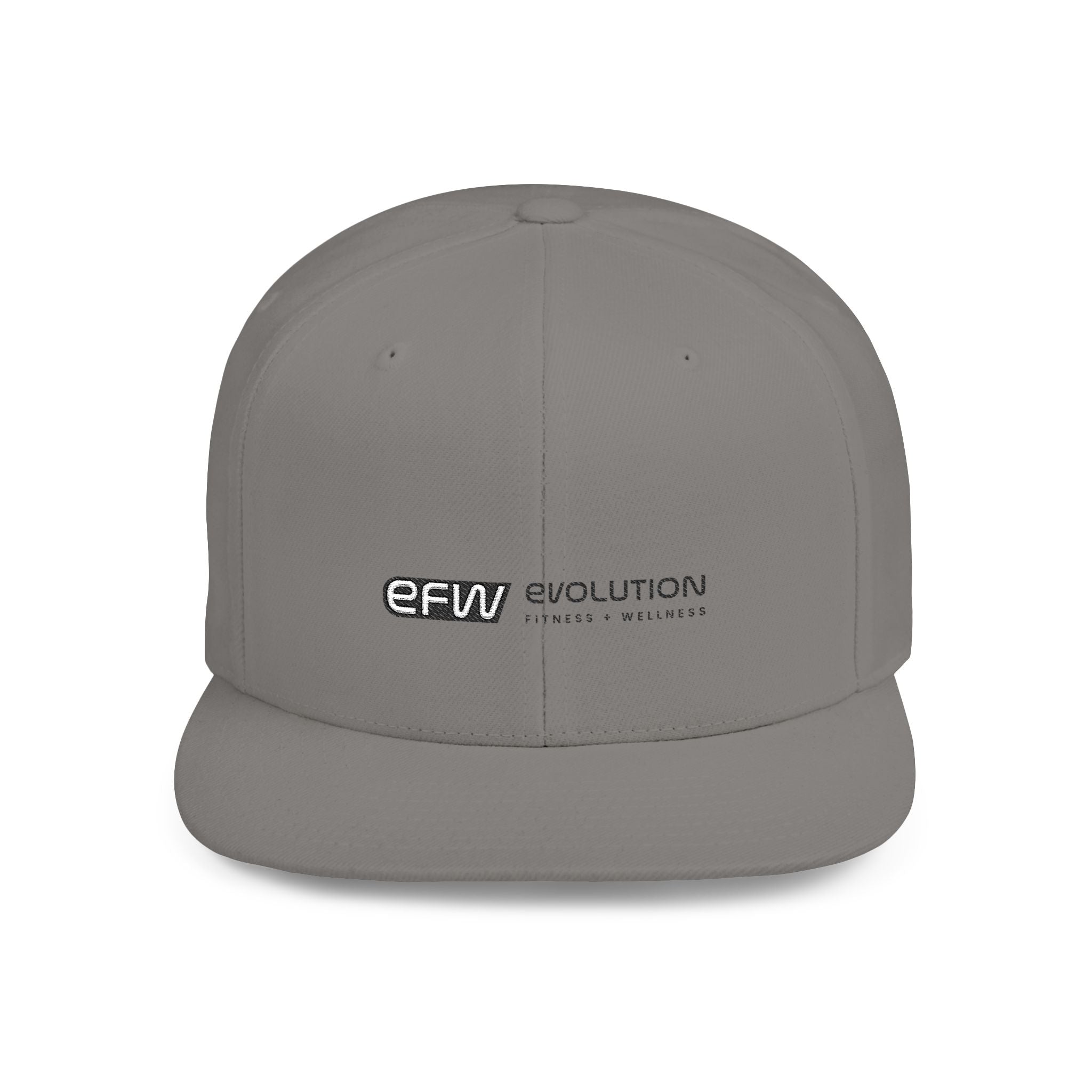 EFW Flat Bill Snapback — Black Logo