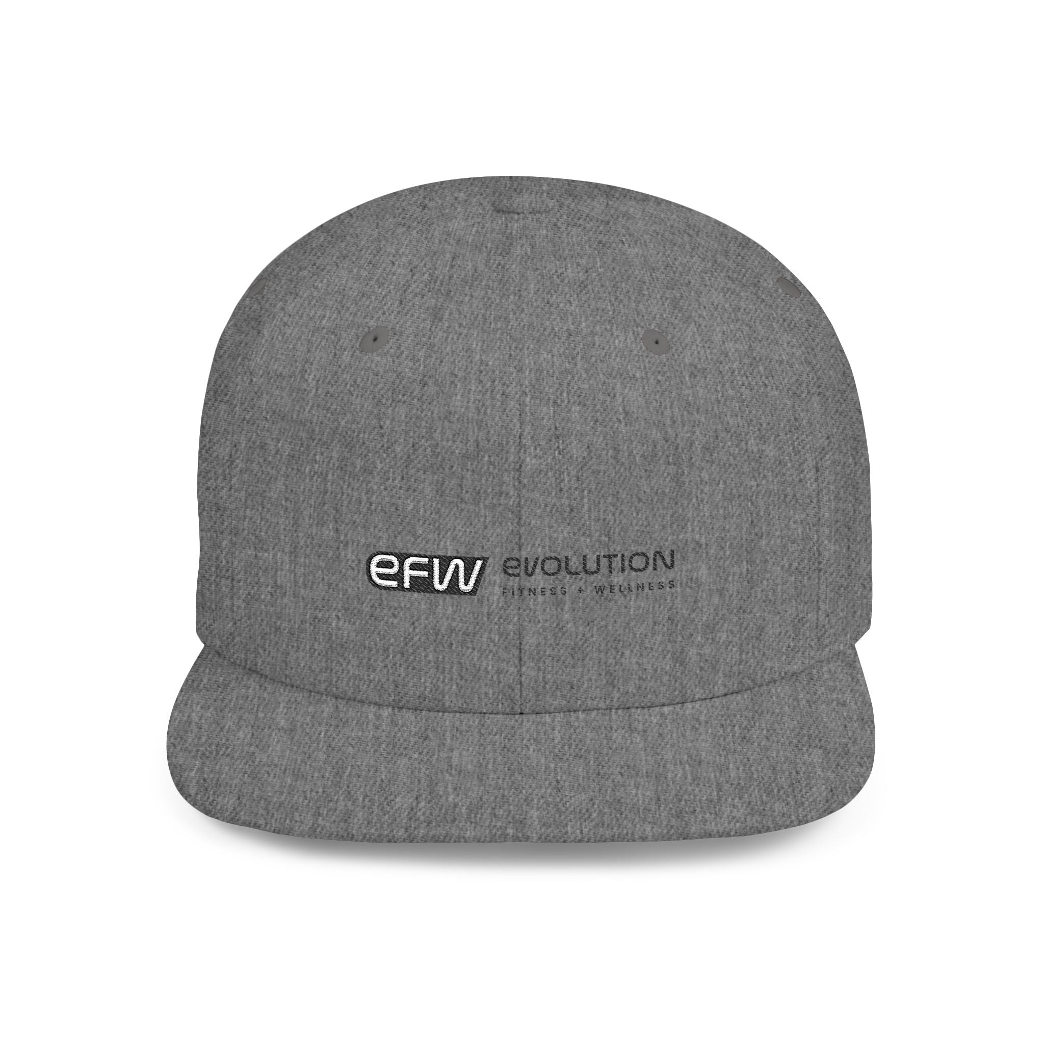 Flat Bill Snapback black logo