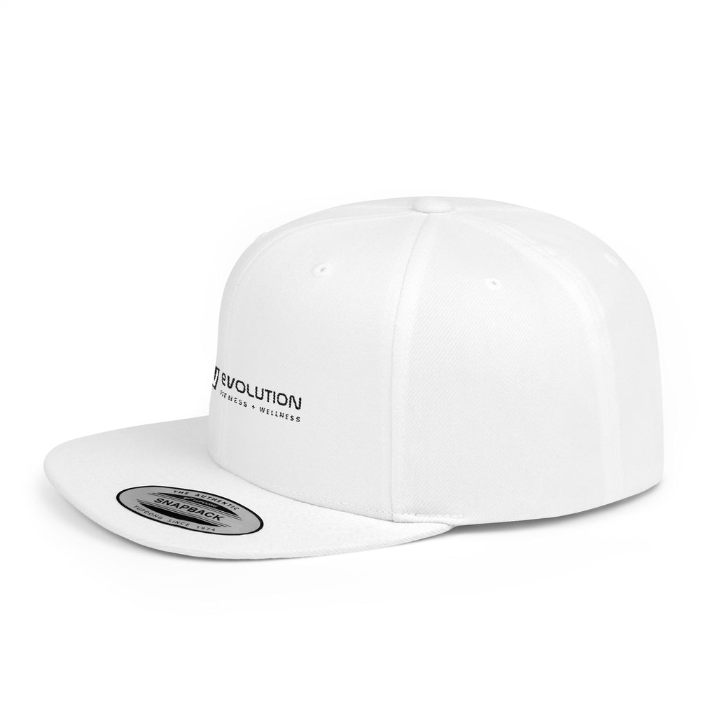 Flat Bill Snapback black logo