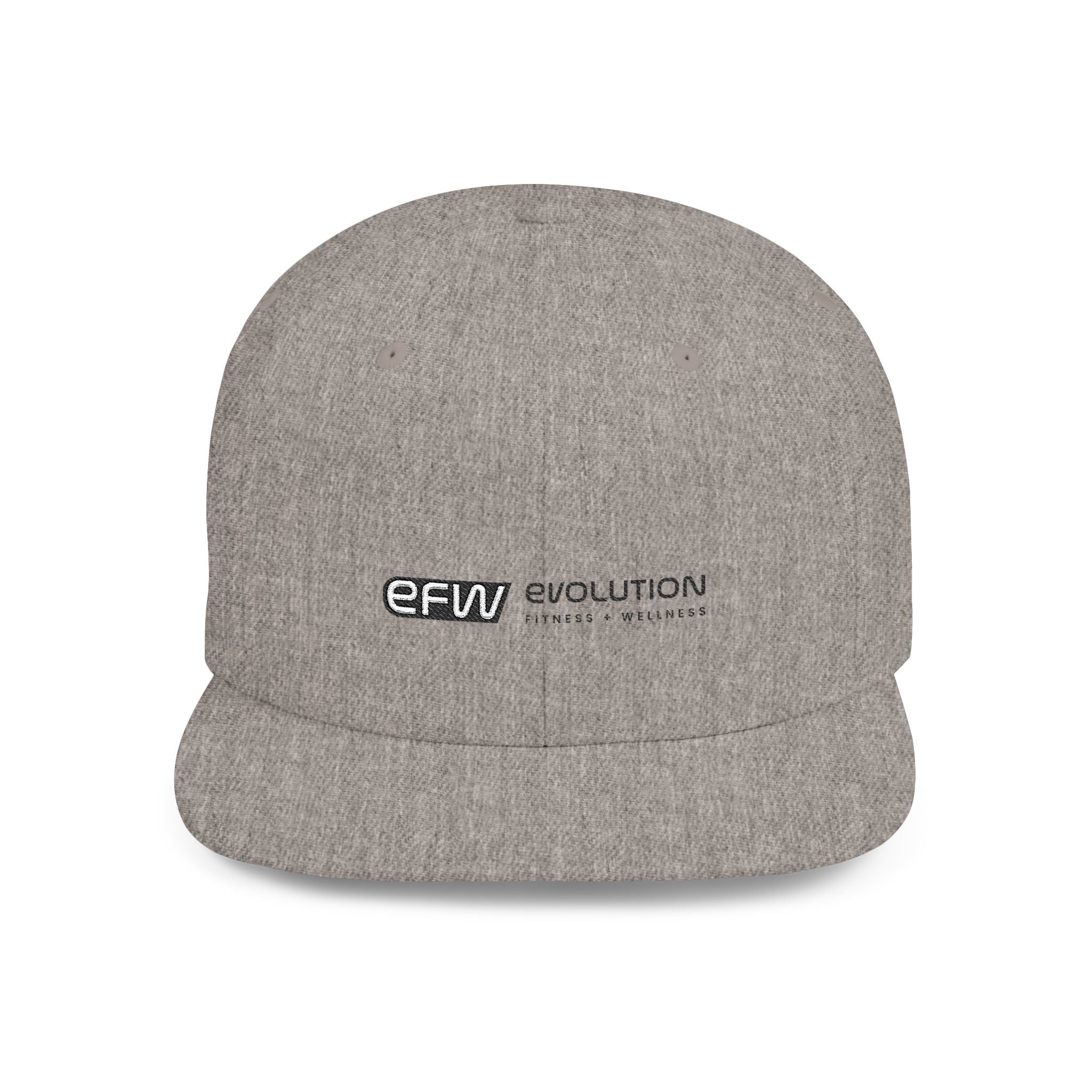EFW Flat Bill Snapback — Black Logo
