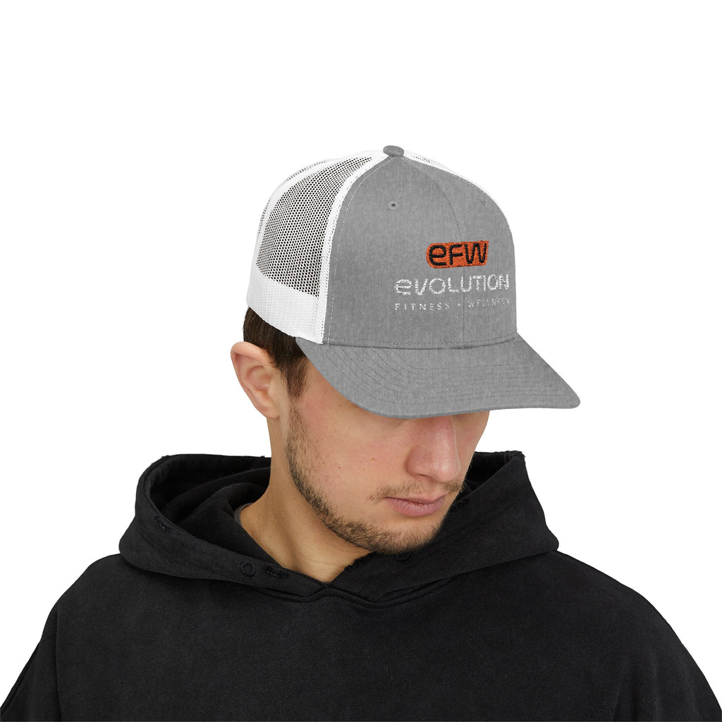 Snapback Trucker Cap white logo