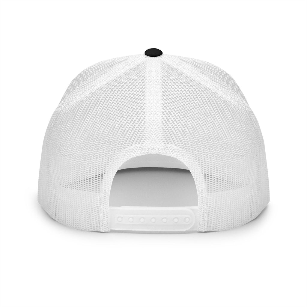 5 Panel Trucker Cap white logo