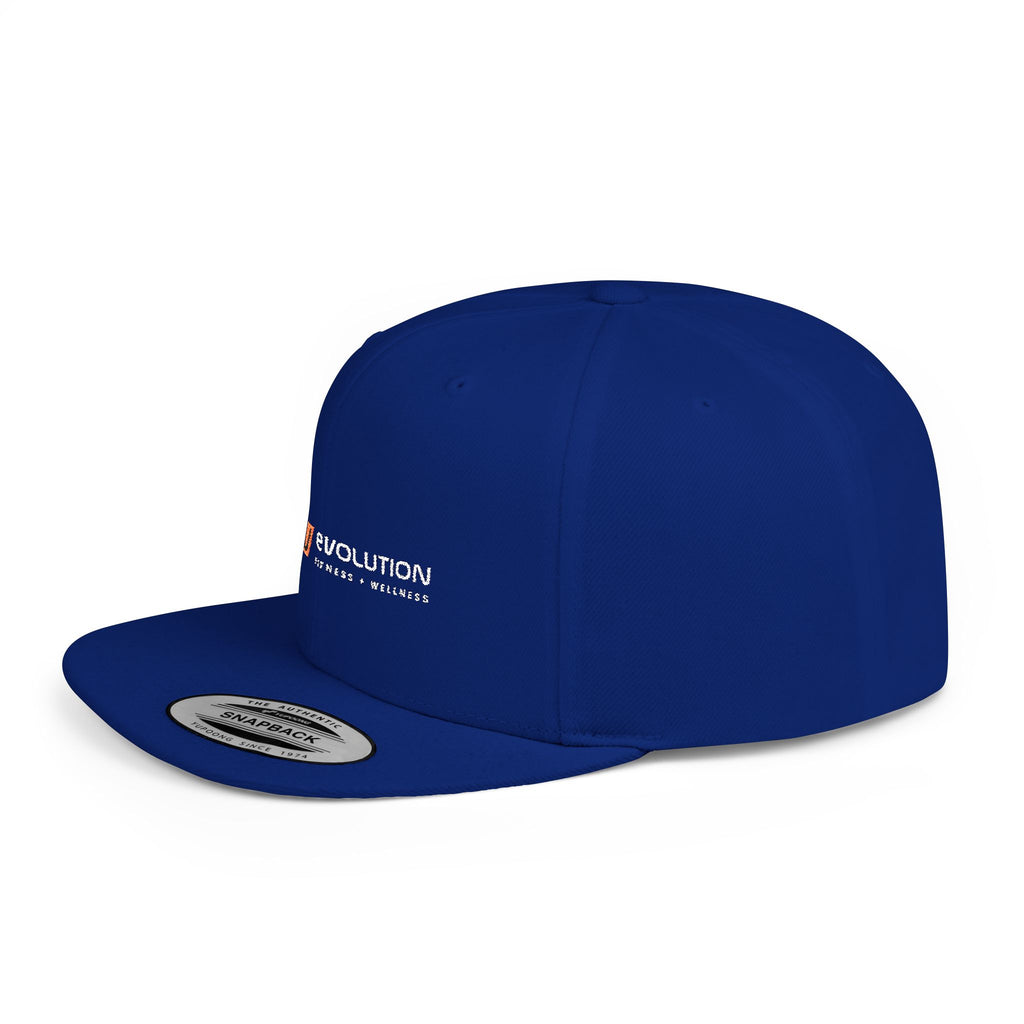 Flat Bill Snapback white logo
