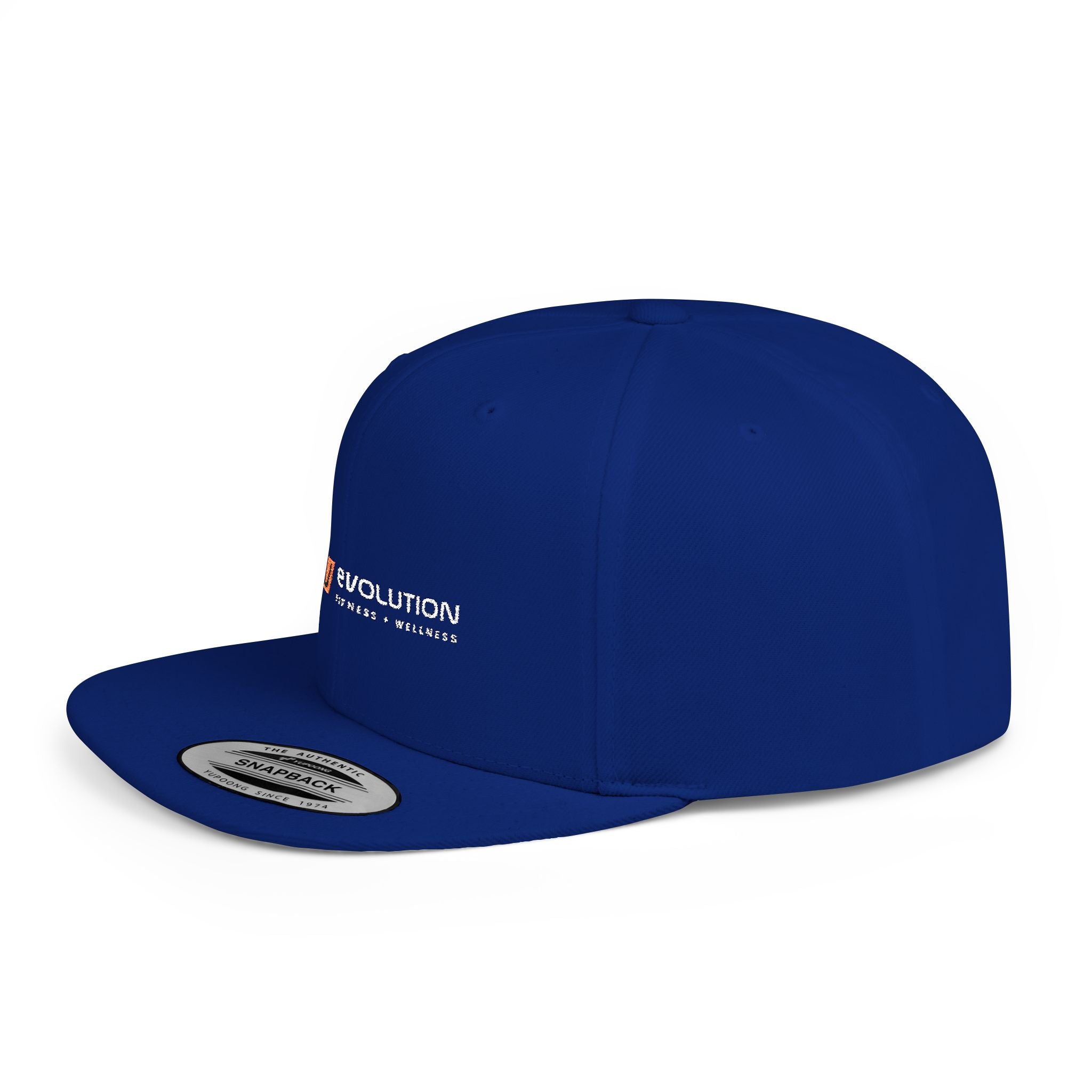 Flat Bill Snapback white logo