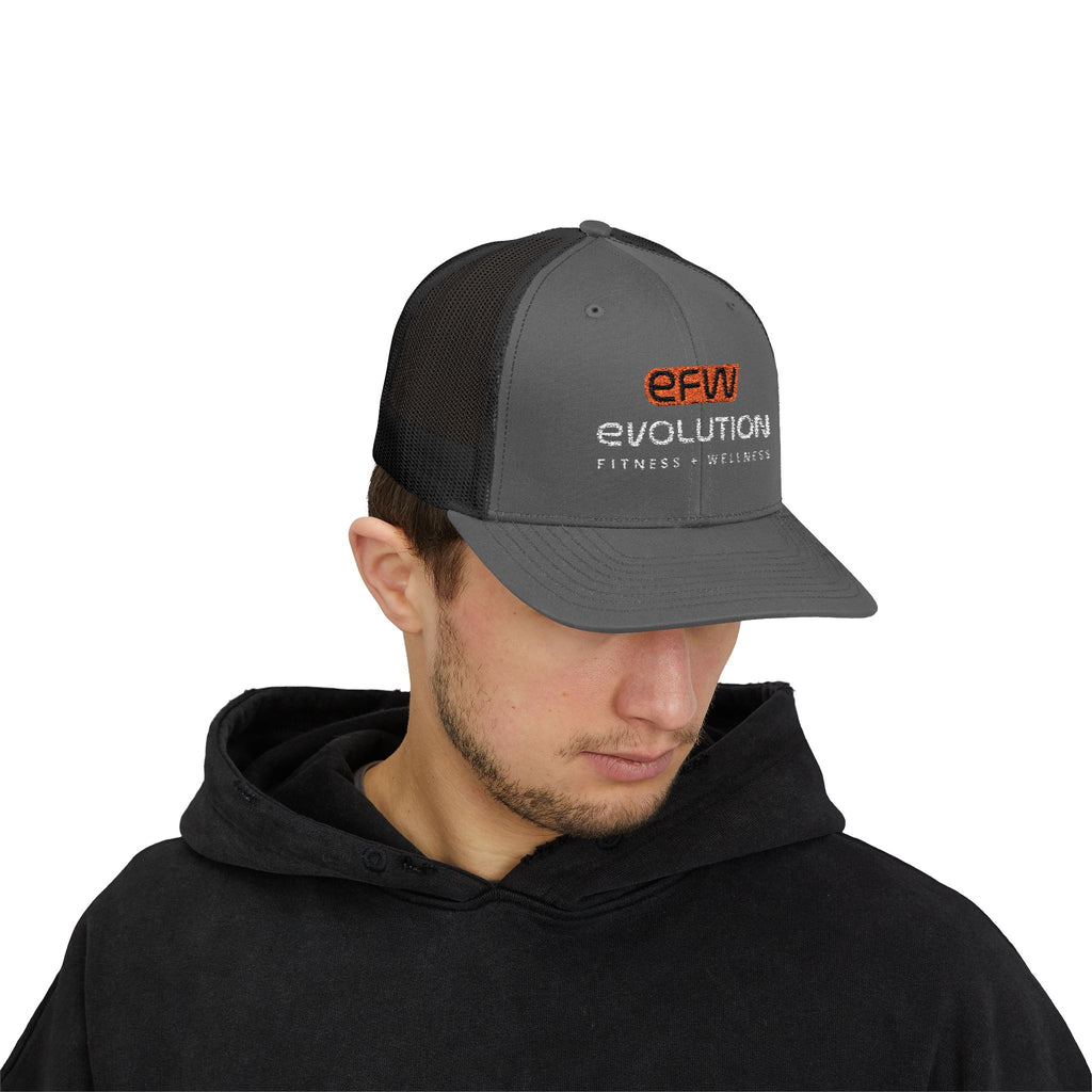 Snapback Trucker Cap white logo