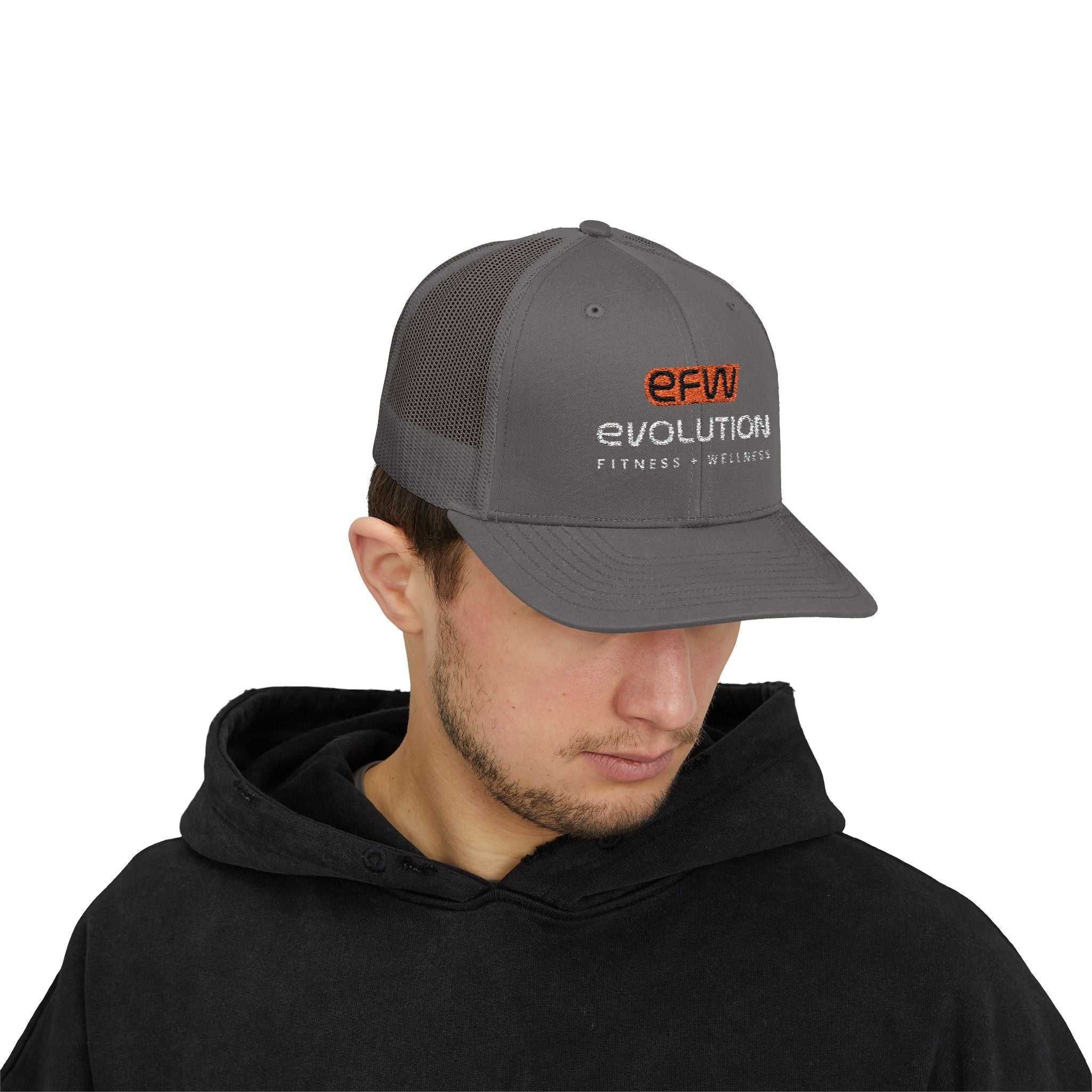 Snapback Trucker Cap white logo