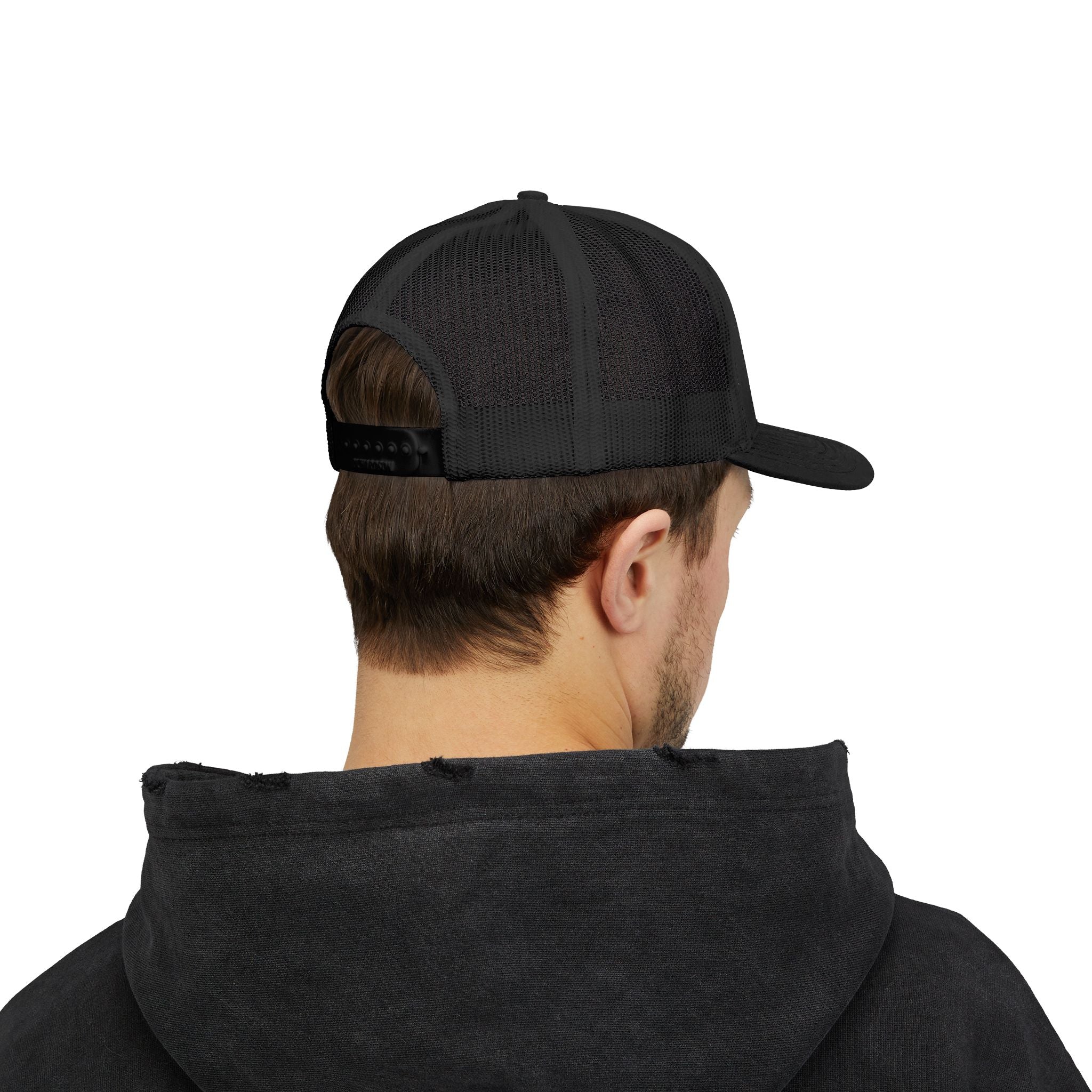 Snapback Trucker Cap white logo