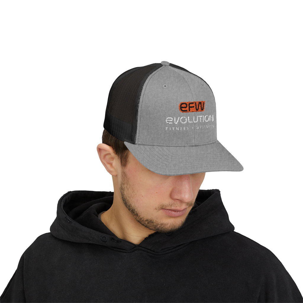 Snapback Trucker Cap white logo