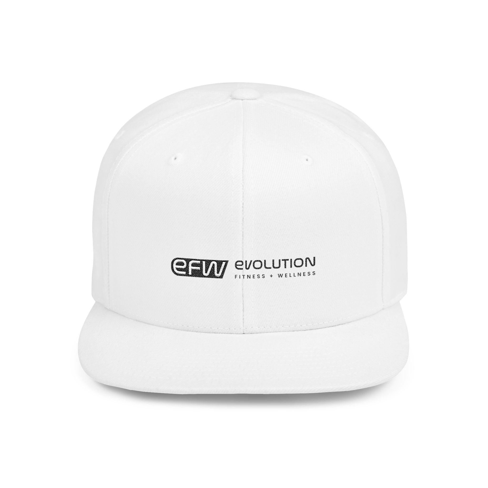 EFW Flat Bill Snapback — Black Logo