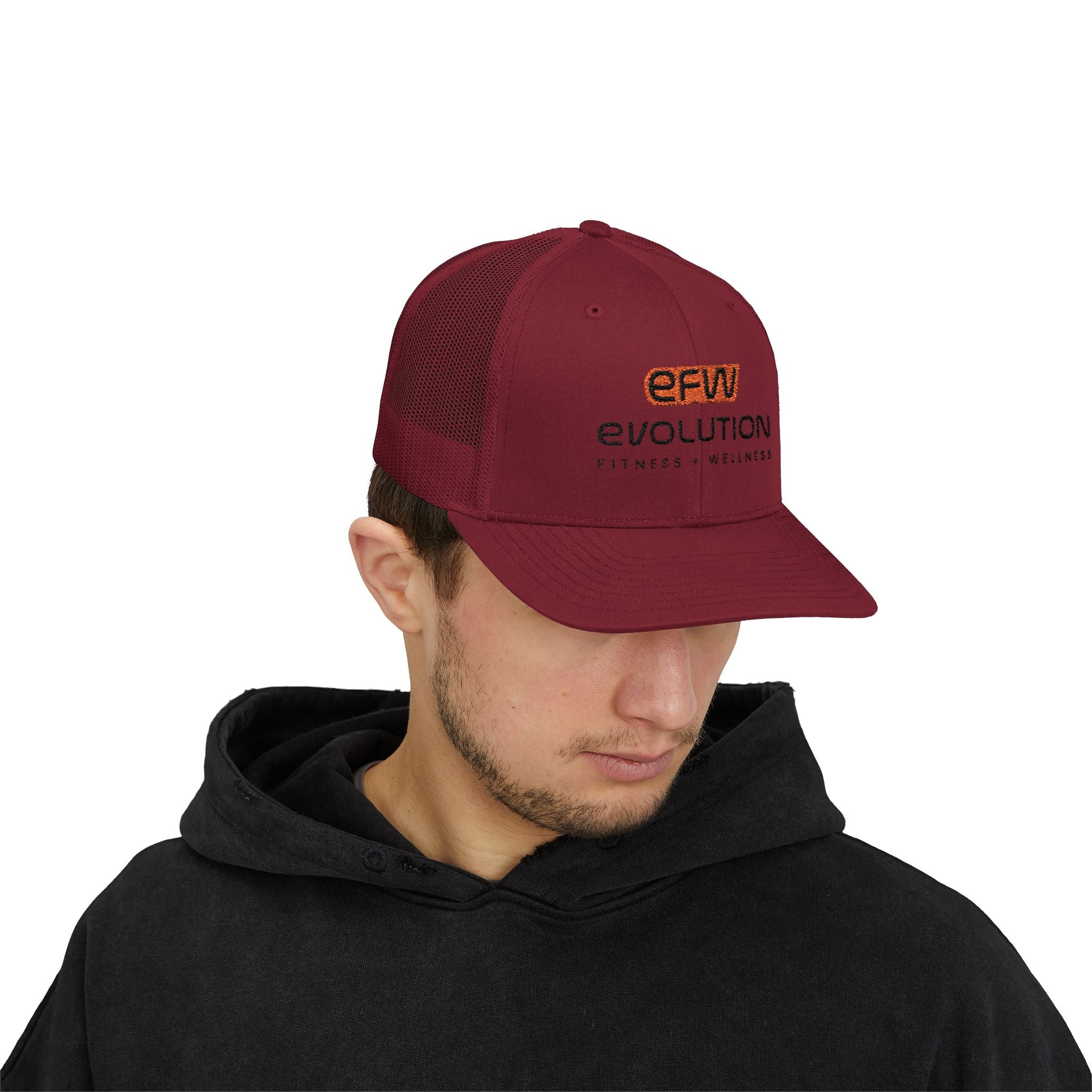 Snapback Trucker Cap black logo