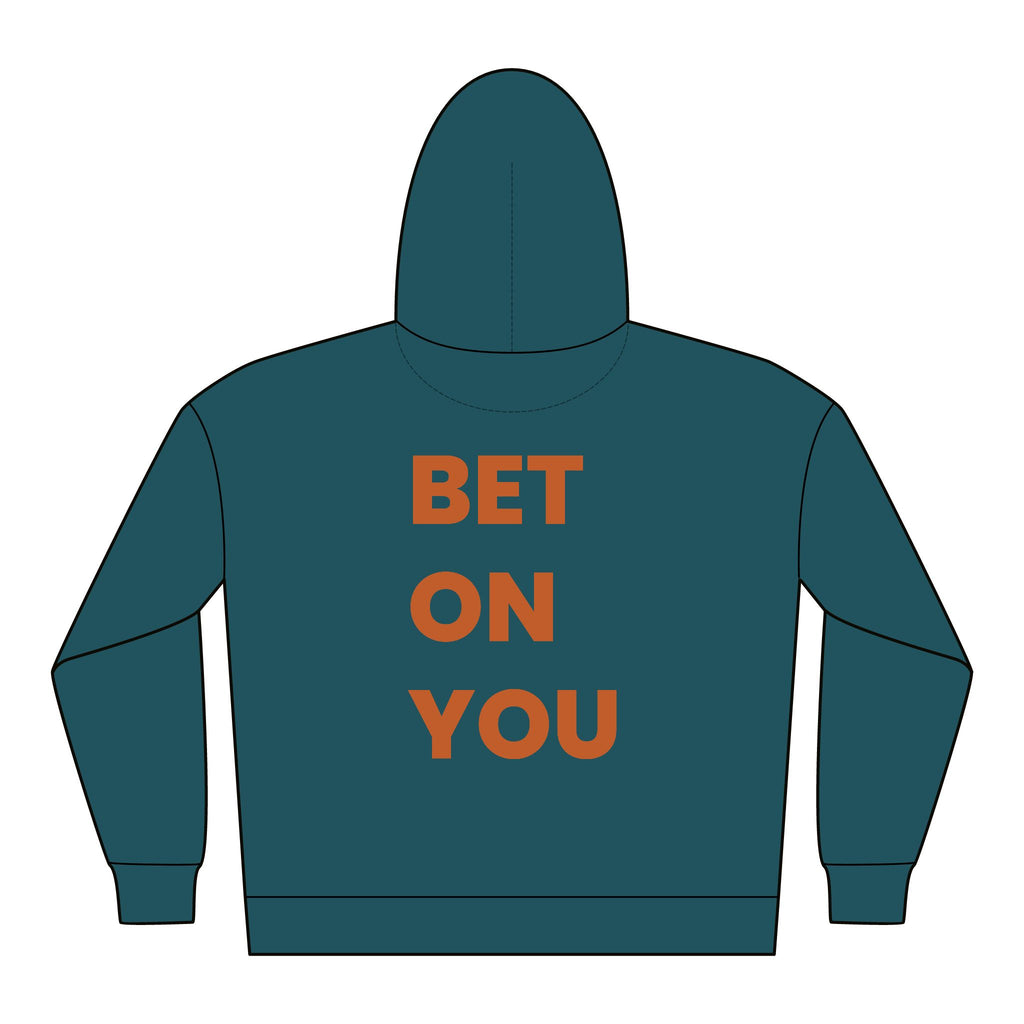 Hoodie — 'Bet On You' Motivational Logo Hooded Sweatshirt
