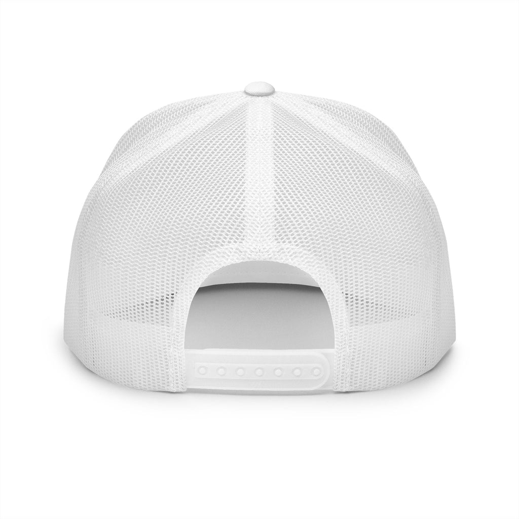 5 Panel Trucker Cap white logo