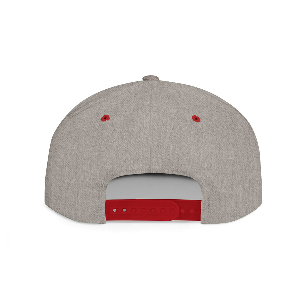 Flat Bill Snapback white logo