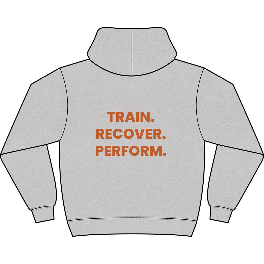 Men's Box Hoodie — TRAIN. RECOVER. PERFORM.