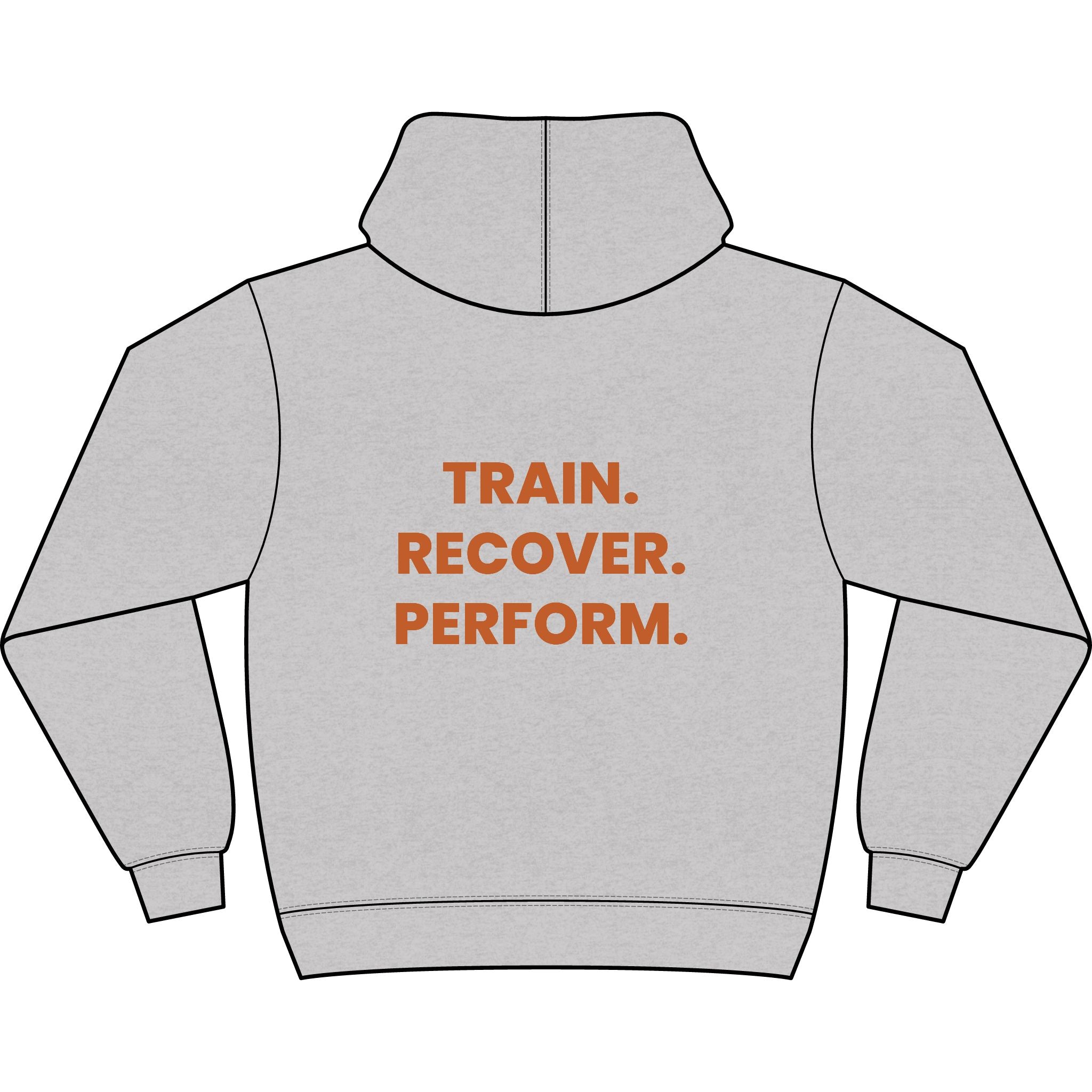 Men's Box Hoodie — TRAIN. RECOVER. PERFORM.