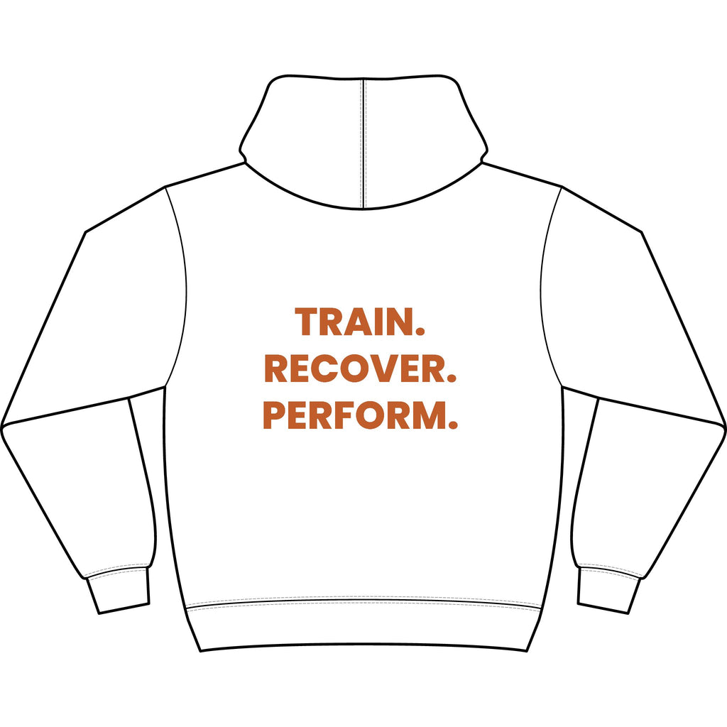 Men's Box Hoodie — TRAIN. RECOVER. PERFORM.