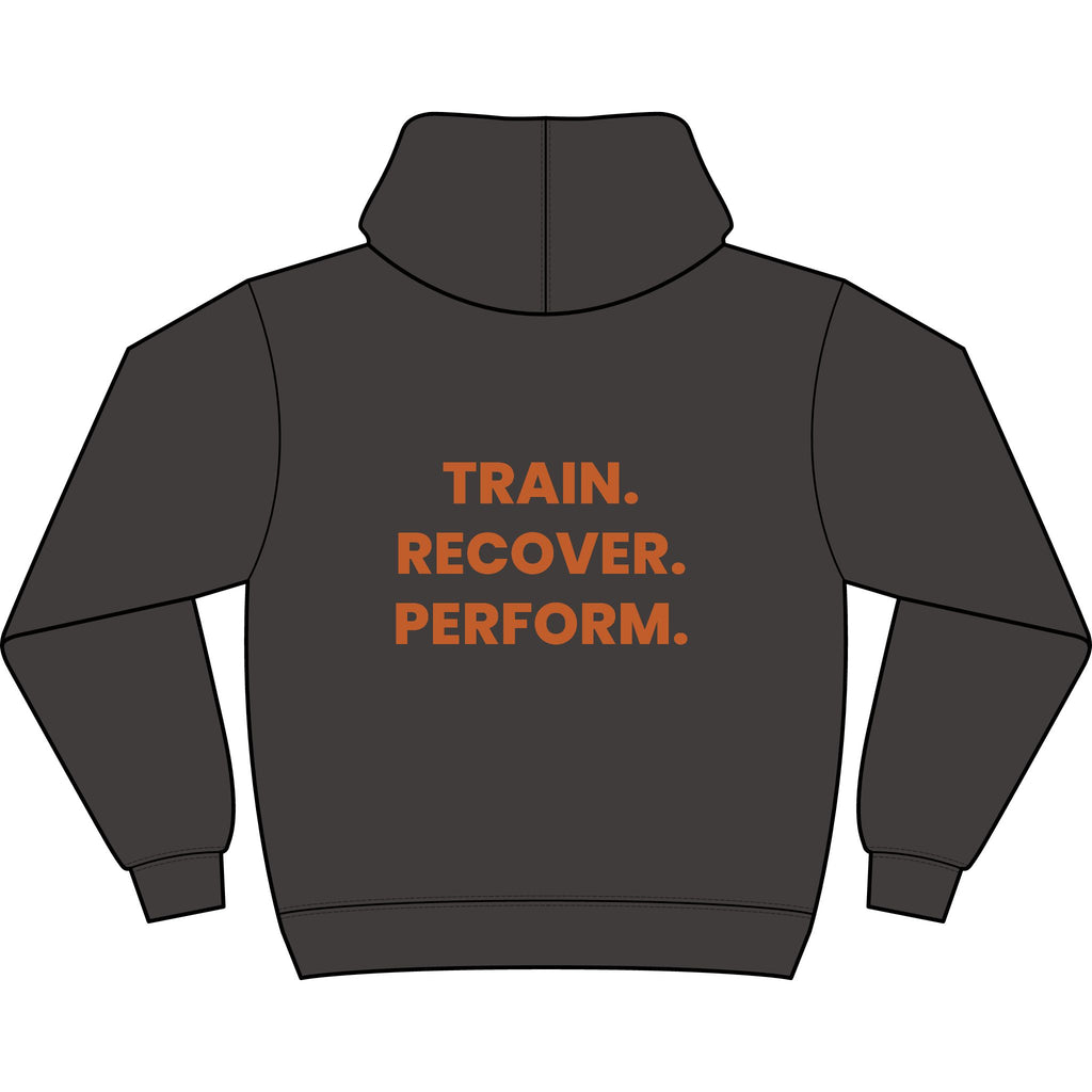 Men's Box Hoodie — TRAIN. RECOVER. PERFORM.