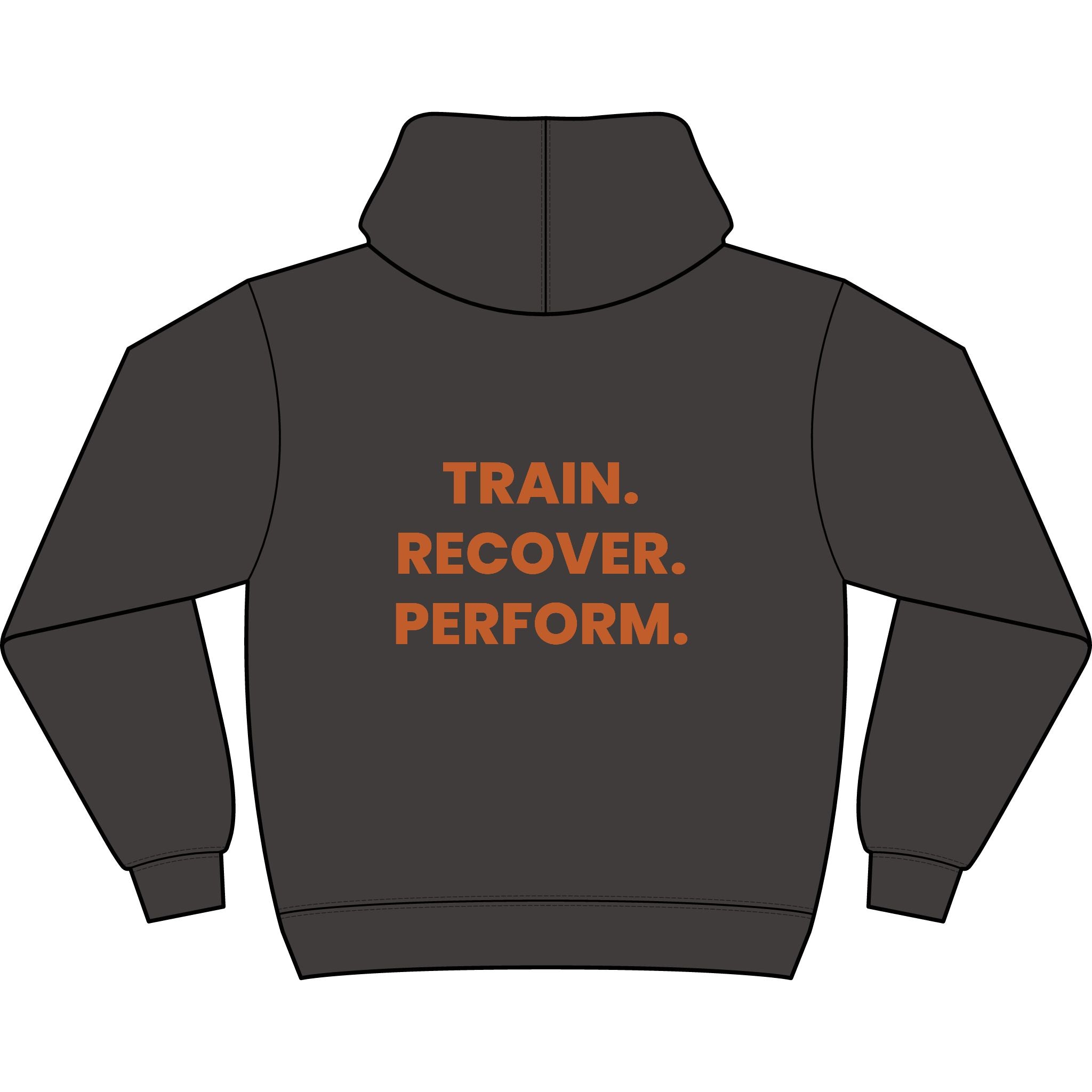 Men's Box Hoodie — TRAIN. RECOVER. PERFORM.