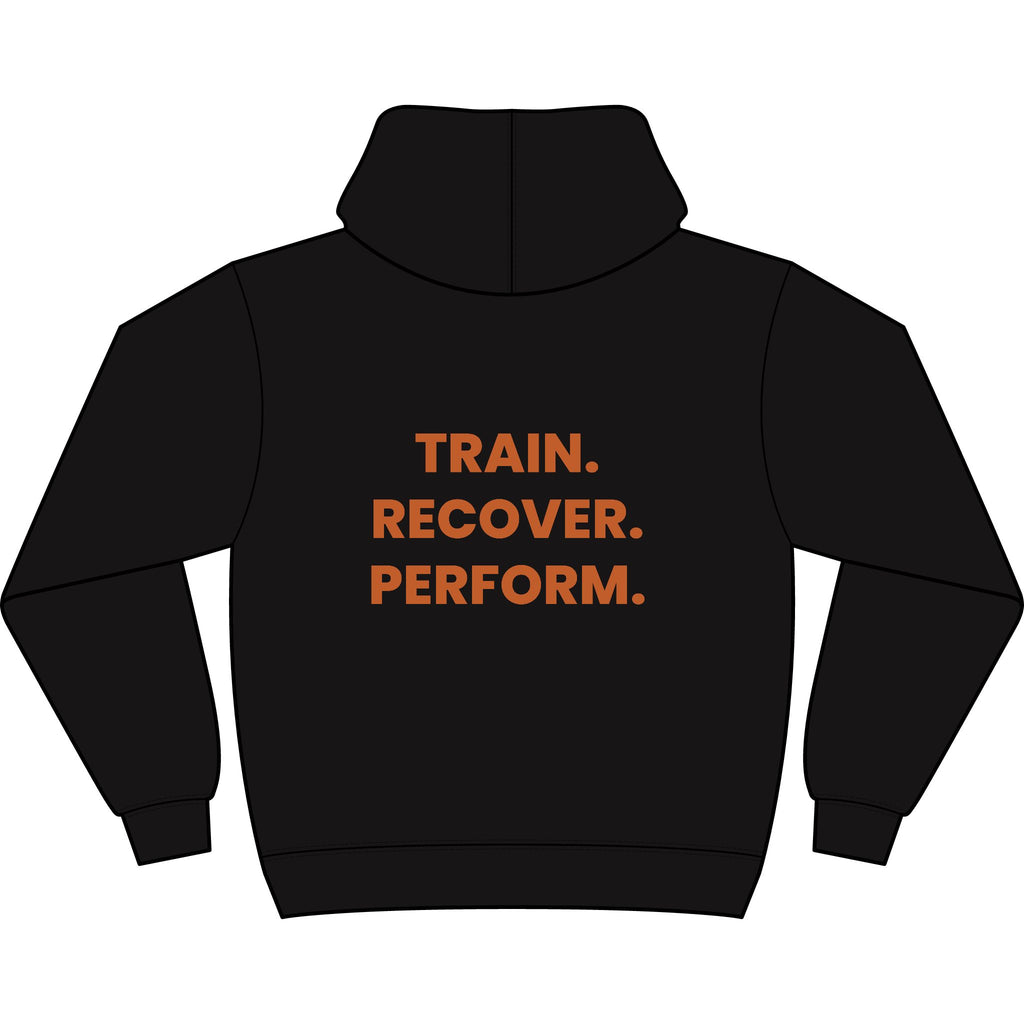 Men's Box Hoodie — TRAIN. RECOVER. PERFORM.
