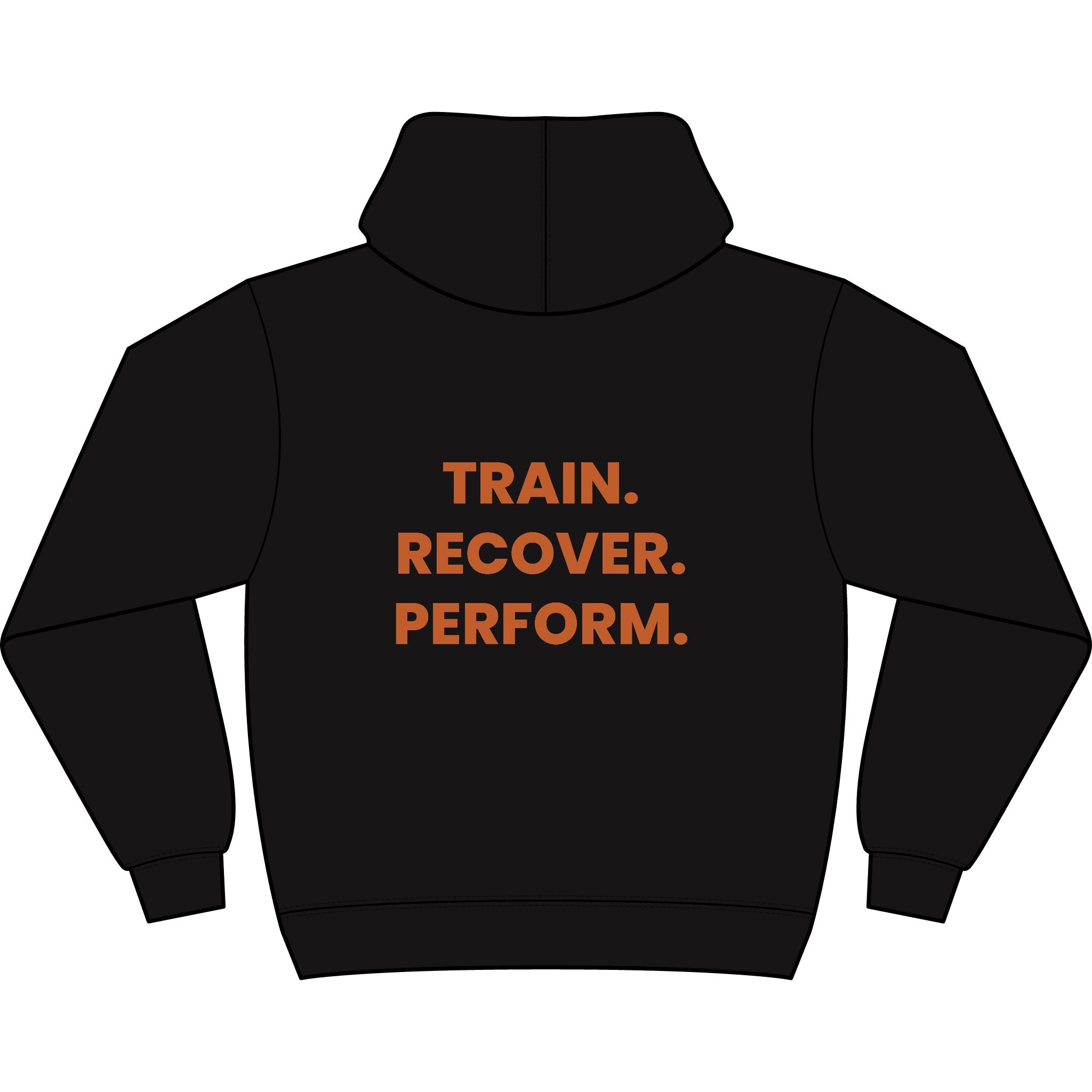 Men's Box Hoodie — TRAIN. RECOVER. PERFORM.