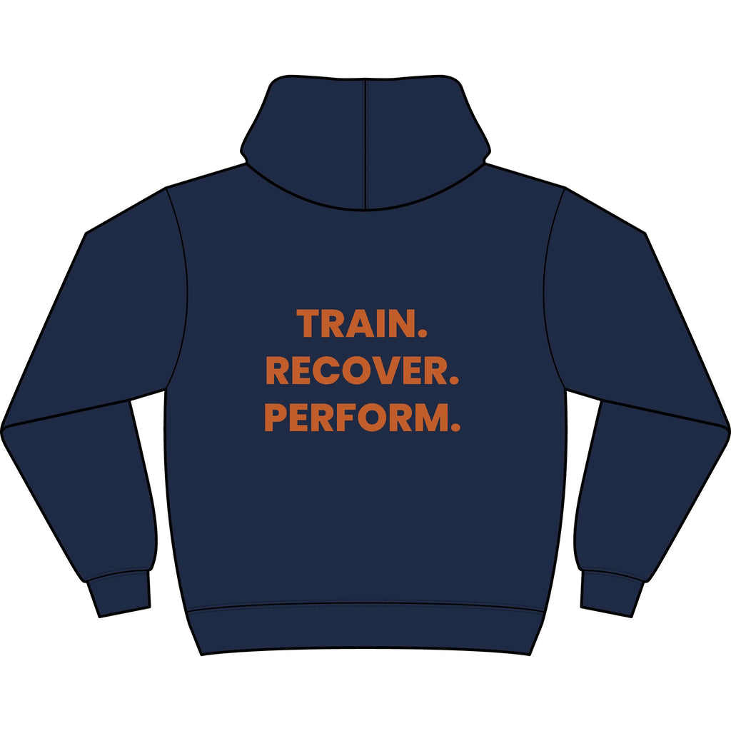 Men's Box Hoodie — TRAIN. RECOVER. PERFORM.
