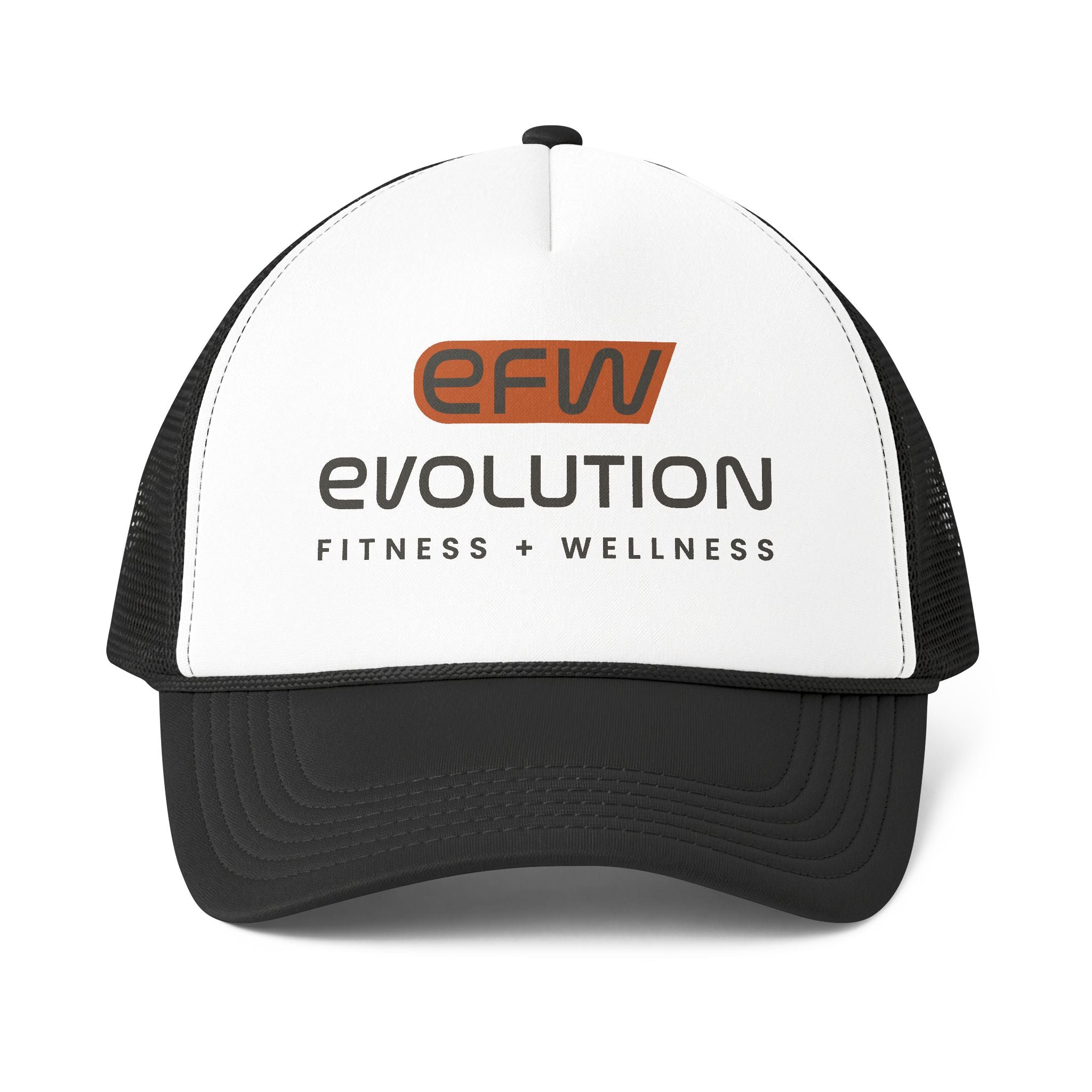 EFW Foam Mesh-Back Trucker Cap — Black Logo