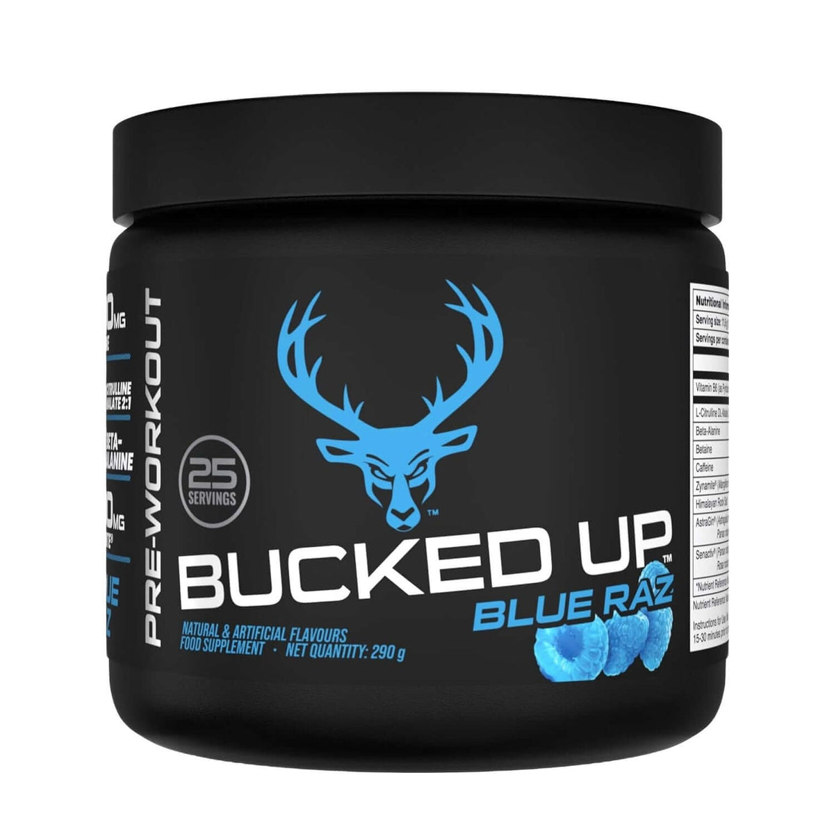 Bucked Up Pre-Workout Blue Raz 25 servings