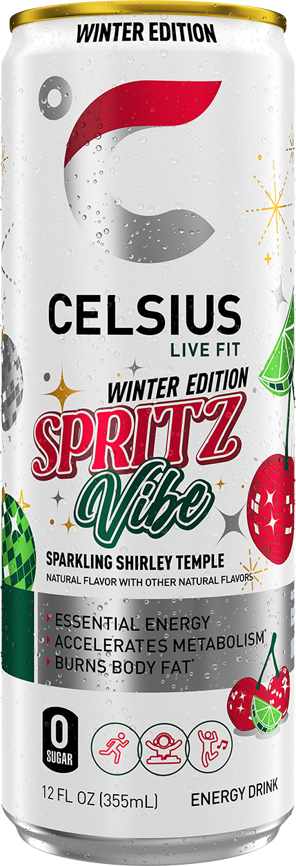 CELSIUS Spritz Vibe Sparkling Shirley Temple 355 mL can